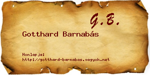 Gotthard Barnabás névjegykártya