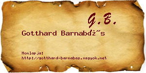 Gotthard Barnabás névjegykártya